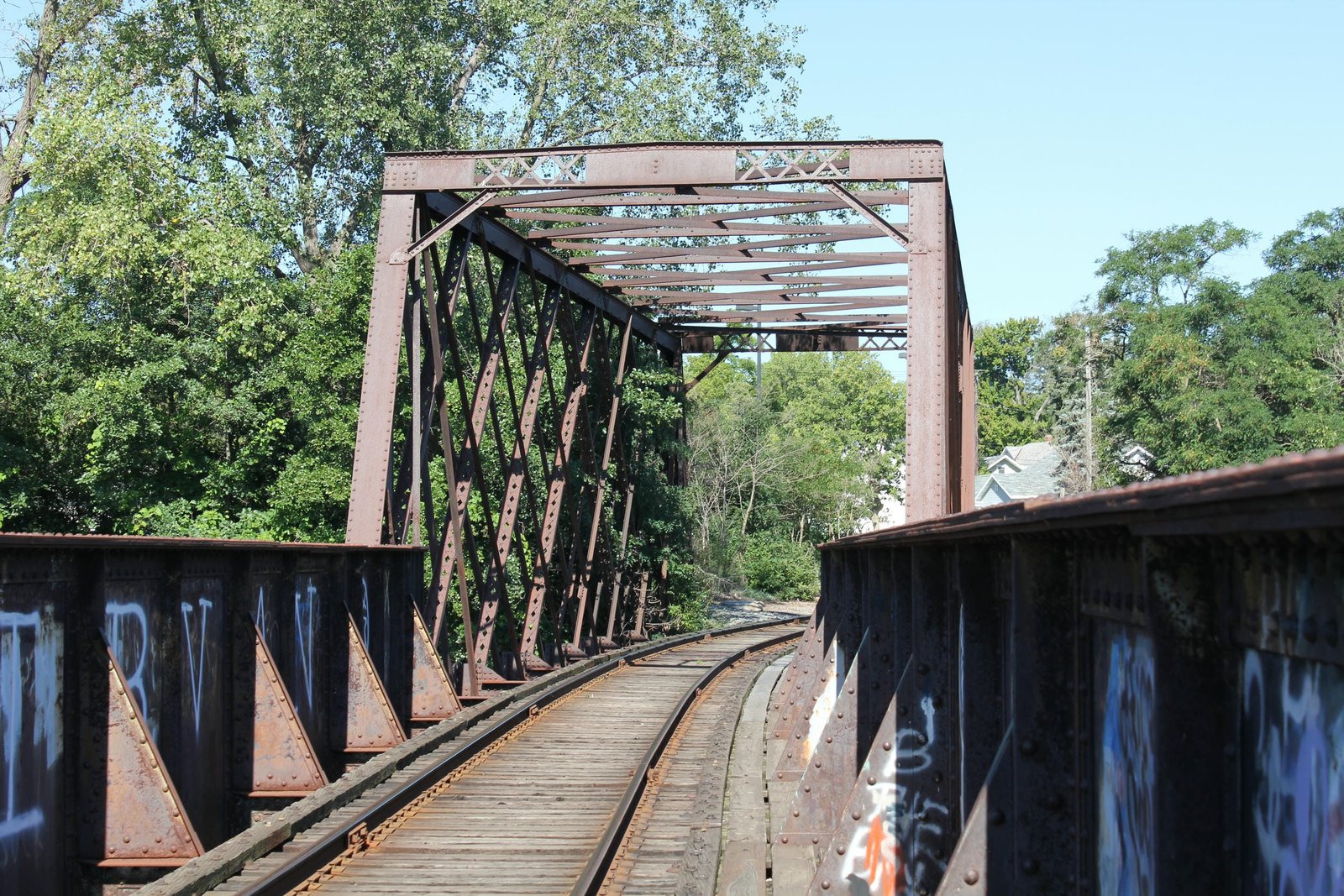 Looking west into west span